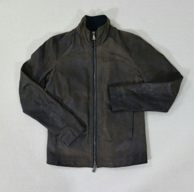 Pre-owned 10sei0otto Riders Jacket Horsehide Size46 In Brown