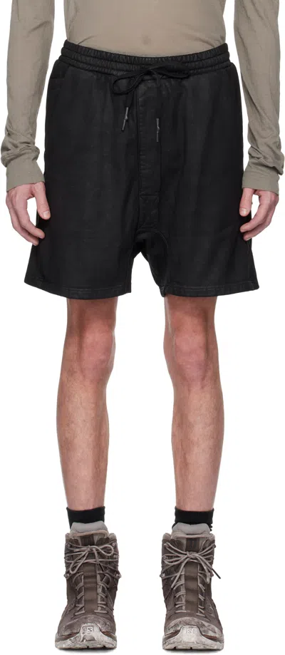11 By Boris Bidjan Saberi Black Coated Object Shorts