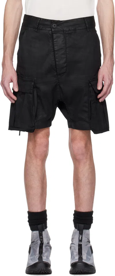 11 By Boris Bidjan Saberi Black Coated Object Shorts