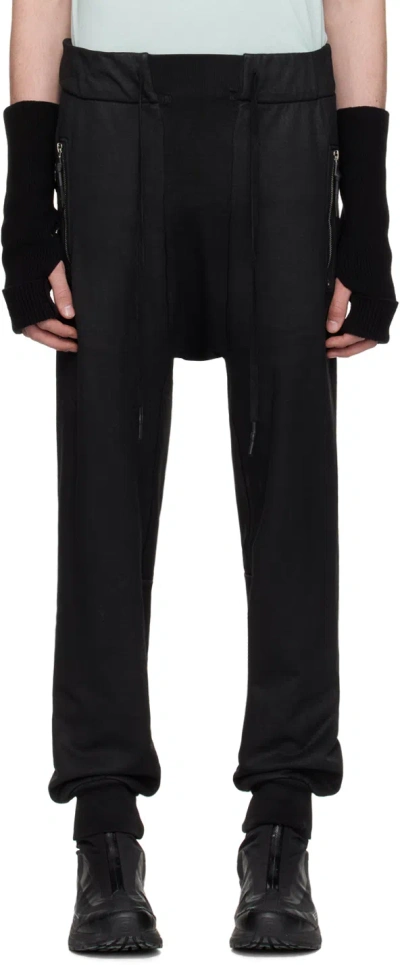 11 By Boris Bidjan Saberi Black P13 Sweatpants In Black Coated