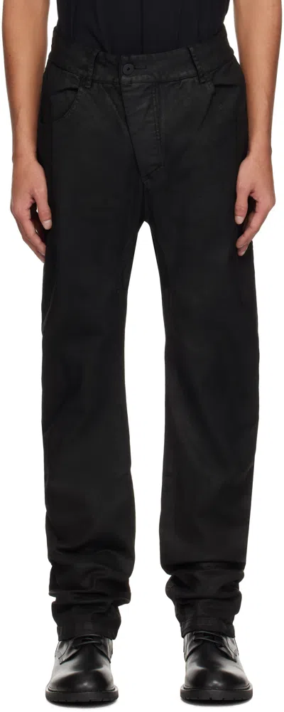 11 By Boris Bidjan Saberi Black P1c Jeans In Black Coated
