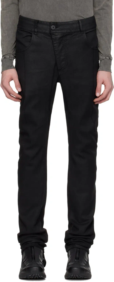 11 By Boris Bidjan Saberi Black P1c Jeans In Black Coated