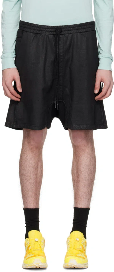 11 By Boris Bidjan Saberi Black P27 Shorts In Black Coated