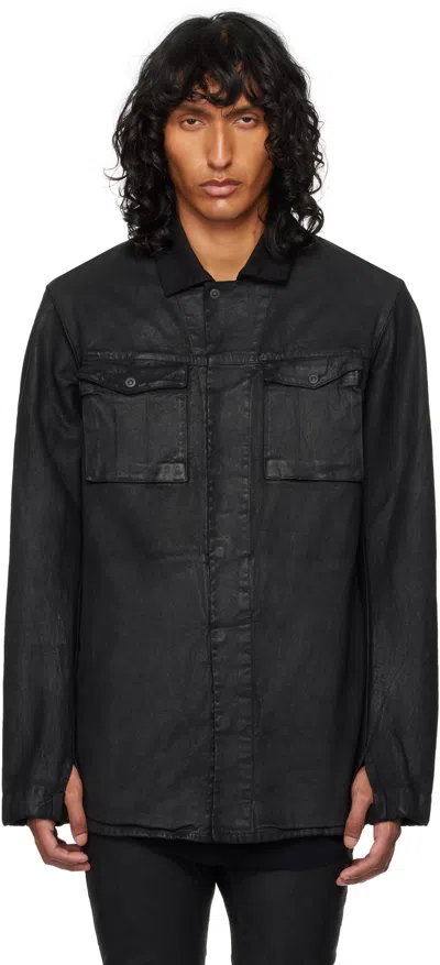 11 By Boris Bidjan Saberi Black Sib Denim Jacket In Black Coated
