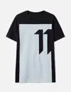 11 By Boris Bidjan Saberi Block Print T-shirt In Blue