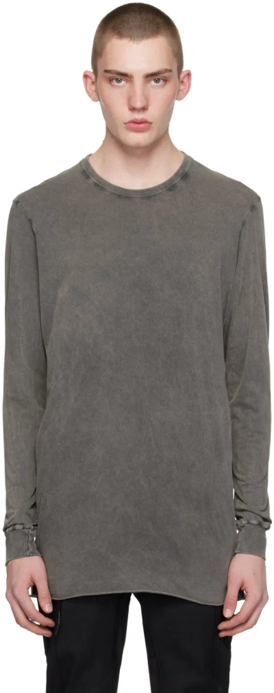 11 By Boris Bidjan Saberi Gray Ls1b Long Sleeve T-shirt In Acid Grey
