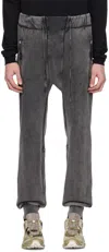 11 By Boris Bidjan Saberi Gray P13 Sweatpants In Acid Grey
