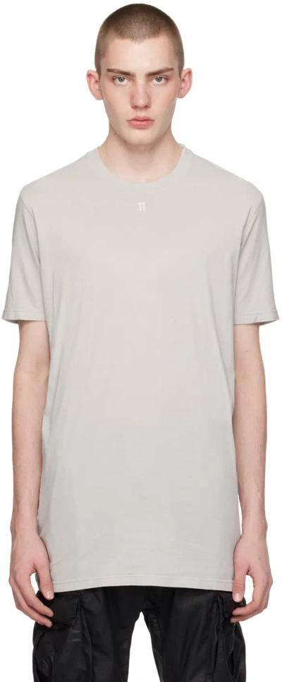 11 By Boris Bidjan Saberi Grey Ts5 T-shirt In Light Grey