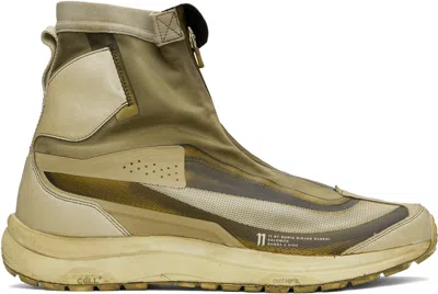 11 By Boris Bidjan Saberi Green Salomon Edition Bamba 2 High V2 Sneakers In Wehr Grun