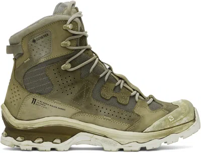 11 By Boris Bidjan Saberi Khaki Salomon Edition 2 Gtx Boots In Wehr Grun