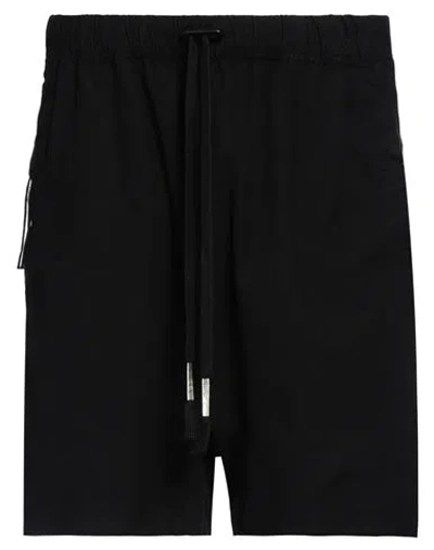 11 By Boris Bidjan Saberi Man Shorts & Bermuda Shorts Black Size M Linen, Cotton, Elastane, 925/1000
