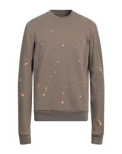 11 By Boris Bidjan Saberi Man Sweatshirt Khaki Size L Cotton In Beige
