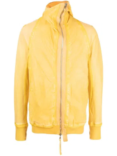 11 By Boris Bidjan Saberi Off-centre Zip-fastening Hoodie In Yellow