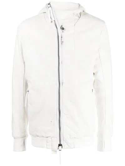 11 By Boris Bidjan Saberi Off-centre Zip-up Hooded Jacket In White