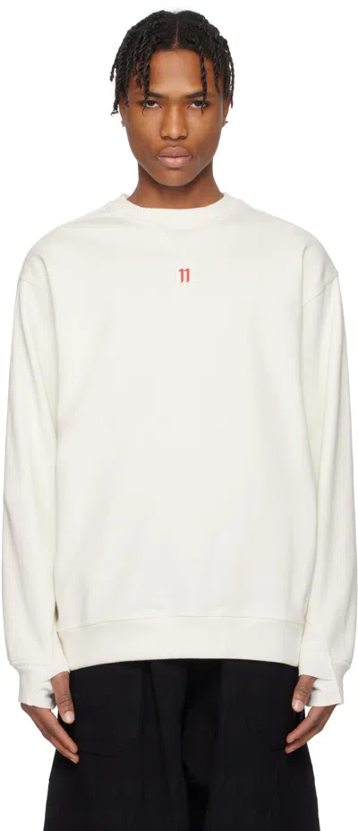 11 By Boris Bidjan Saberi Off-white Cr4 Sweatshirt In Off White