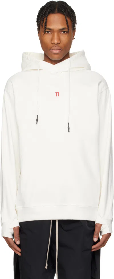 11 By Boris Bidjan Saberi Off-white H2 Hoodie In Off White