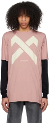 11 By Boris Bidjan Saberi Pink Garment-dyed T-shirt In Mellow Rose
