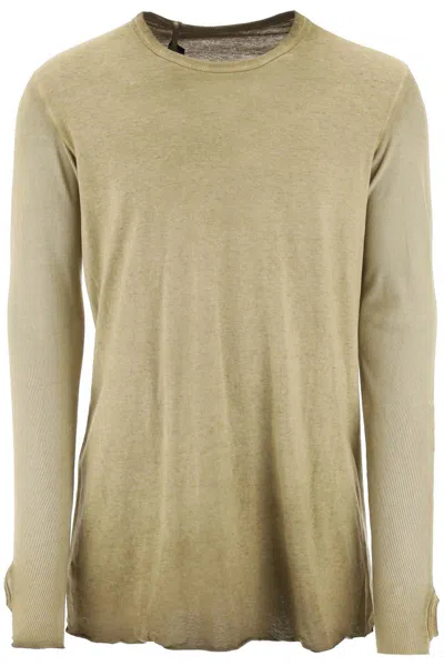 11 By Boris Bidjan Saberi Resin Dyed Long Sleeve T-shirt In Brown