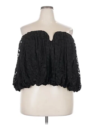 Pre-owned 11 Honore 3/4 Sleeve Blouse In Black
