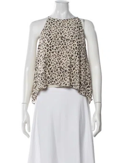Pre-owned 11 Honore Animal Print Halterneck Top In Multi
