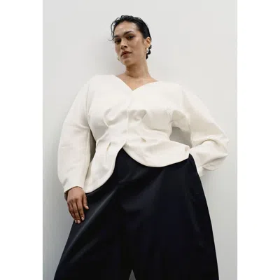 11 Honore 11 Honoré Crescent Moon Jacket In White