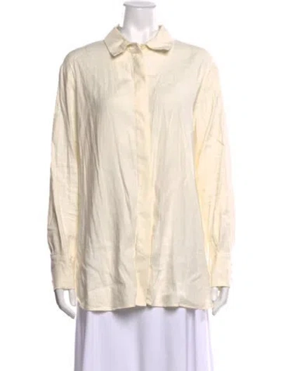 Pre-owned 11 Honore Long Sleeve Button-up Top In Neutrals