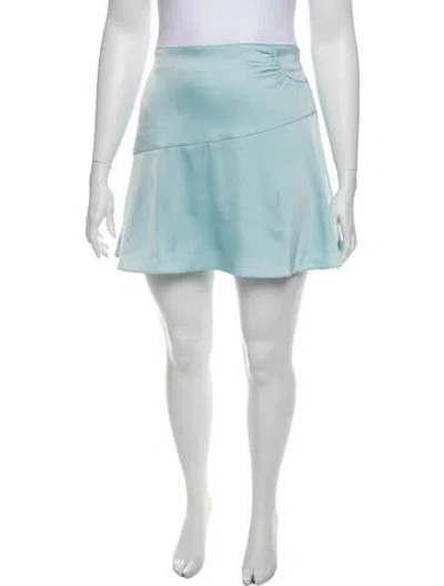 Pre-owned 11 Honore Pleated Accents Knee-length Skirt In Blue