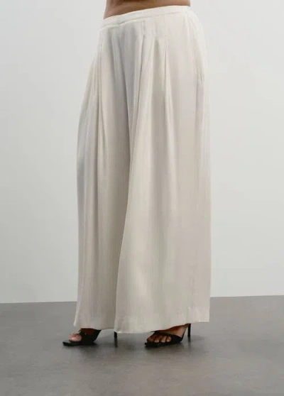 11 Honore 11 Honoré Pleated Wide-leg Pant In White