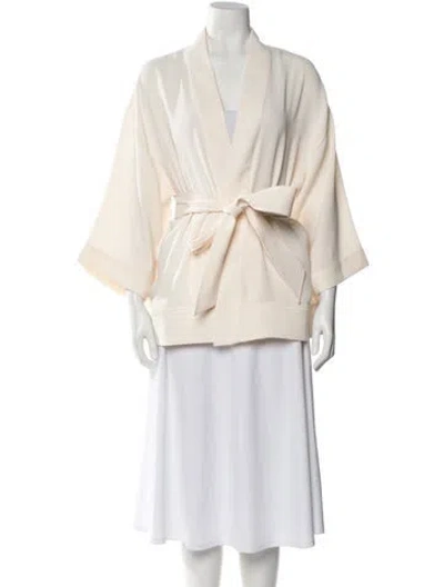 Pre-owned 11 Honore Robe In Neutral