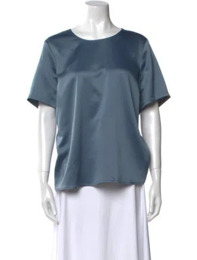 Pre-owned 11 Honore Scoop Neck Short Sleeve T-shirt In Blue