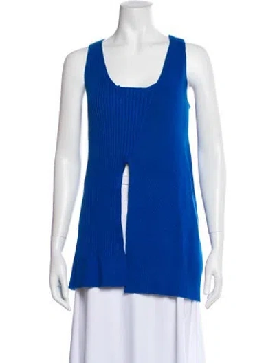 Pre-owned 11 Honore Scoop Neck Sweater In Blue