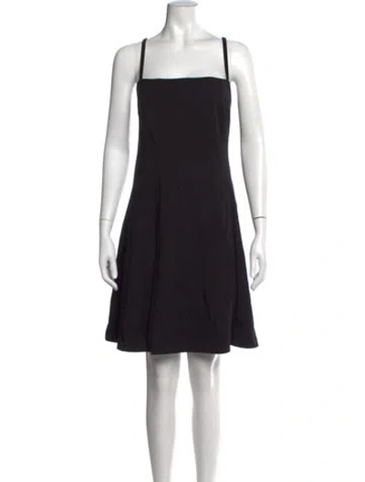 Pre-owned 11 Honore Square Neckline Mini Dress In Black