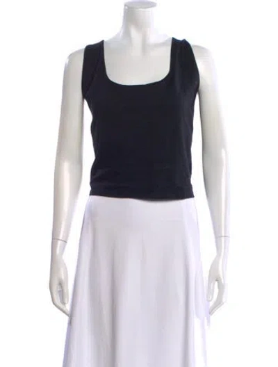 Pre-owned 11 Honore Square Neckline Sleeveless Top In Black