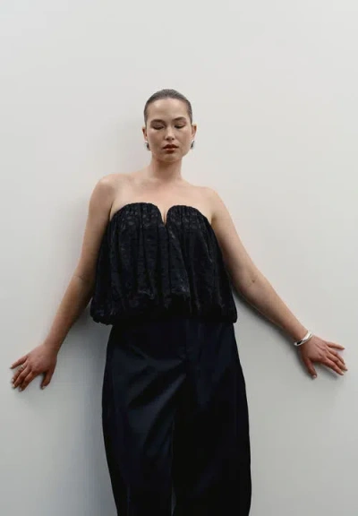 11 Honore 11 Honoré Strapless Bubble Top In Black