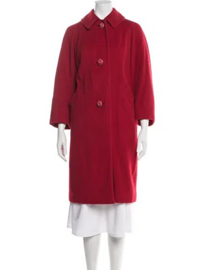 Pre-owned 11 Honore Vintage Cashmere Coat In Red