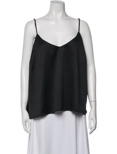 Pre-owned 11 Honore V-neck Sleeveless Top In Black