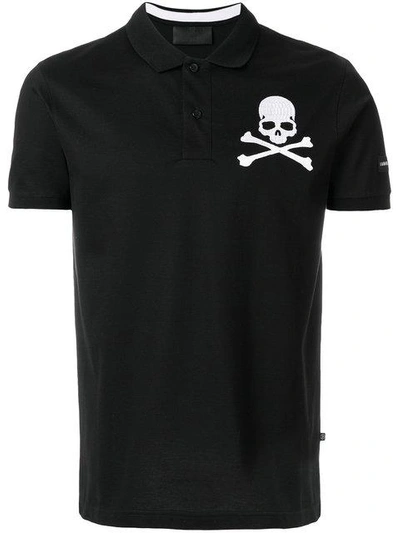 Philipp Plein Polo Shirt Ss "double Colours" In Black