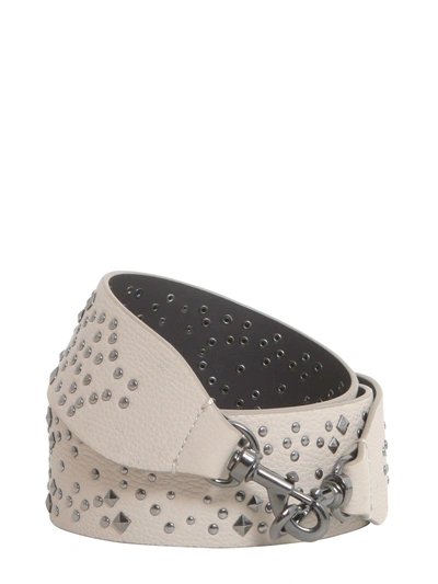 Rebecca Minkoff Studded Guitar Strap In Putty