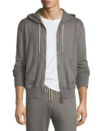 Tom Ford Cotton-cashmere Petrol Hoodie In Dark Green