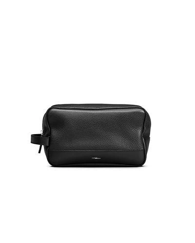 Shinola Men's Leather Zip-top Travel Kit In Black