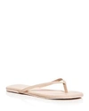Tkees Glosses Leather Flip Flops In Light Pink