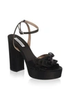 TABITHA SIMMONS Knot Satin Platform Sandals