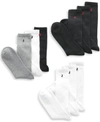 Polo Ralph Lauren Men's Socks, Extended Size Classic Athletic Quarter 3 Pack In White