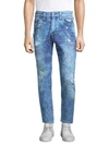 TRUE RELIGION Tapered Distressed Skinny Fit Jeans