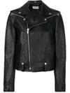 SAINT LAURENT ZIPPED BIKER JACKET,483185YC2NI12526117