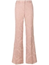 THEORY THEORY FLARED JACQUARD TROUSERS - PINK,H100620712525133