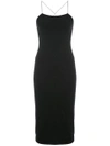 Alexander Wang T Alexanderwang.t Black Strappy Cami Tank Dress