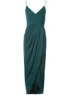 SHONA JOY SHONA JOY DRAPED WRAP-EFFECT DRESS - GREEN,SJ254912517299