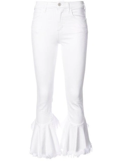 Citizens Of Humanity Drew Flounce Hem Crop Jeans In White