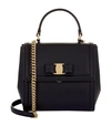 FERRAGAMO SMALL CARRIE LEATHER BAG,P000000000005806084